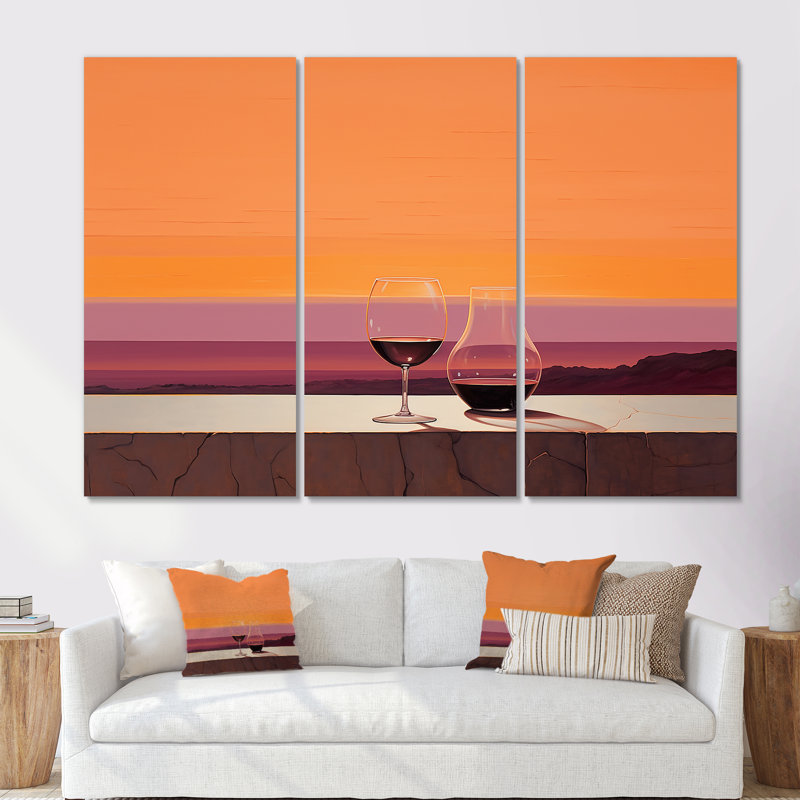 Ensemble de salon Vinos Vista - Wine, Toile tendue, H 32 po x l 48 po x P 1 po