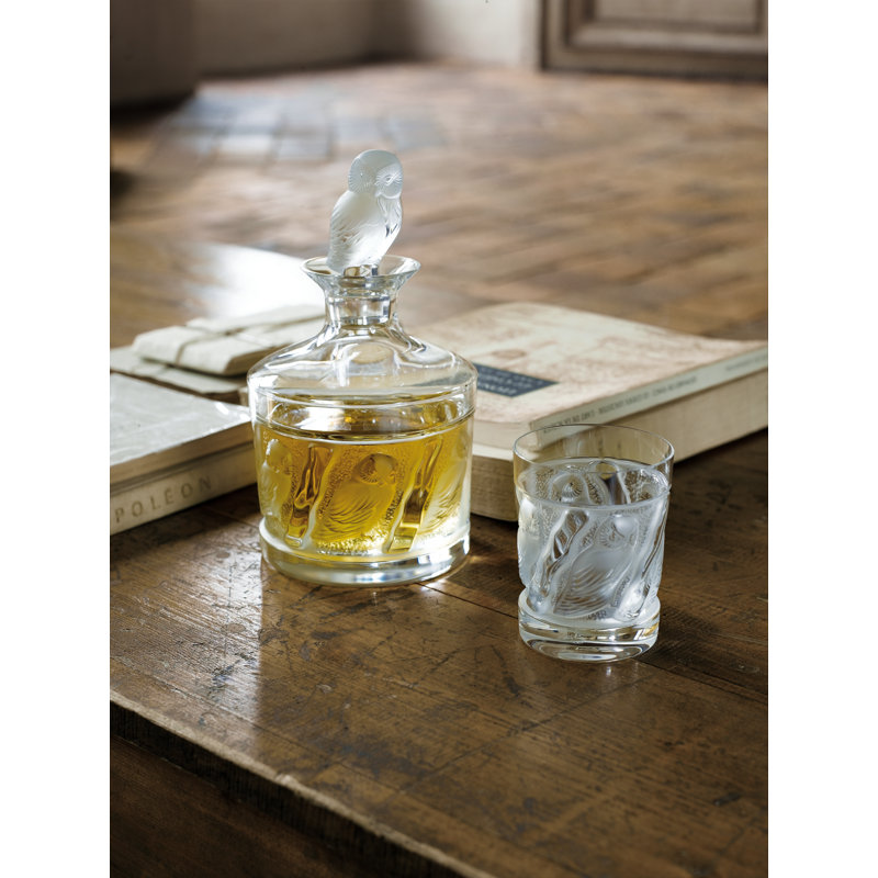 Owl Crystal Whiskey Glass