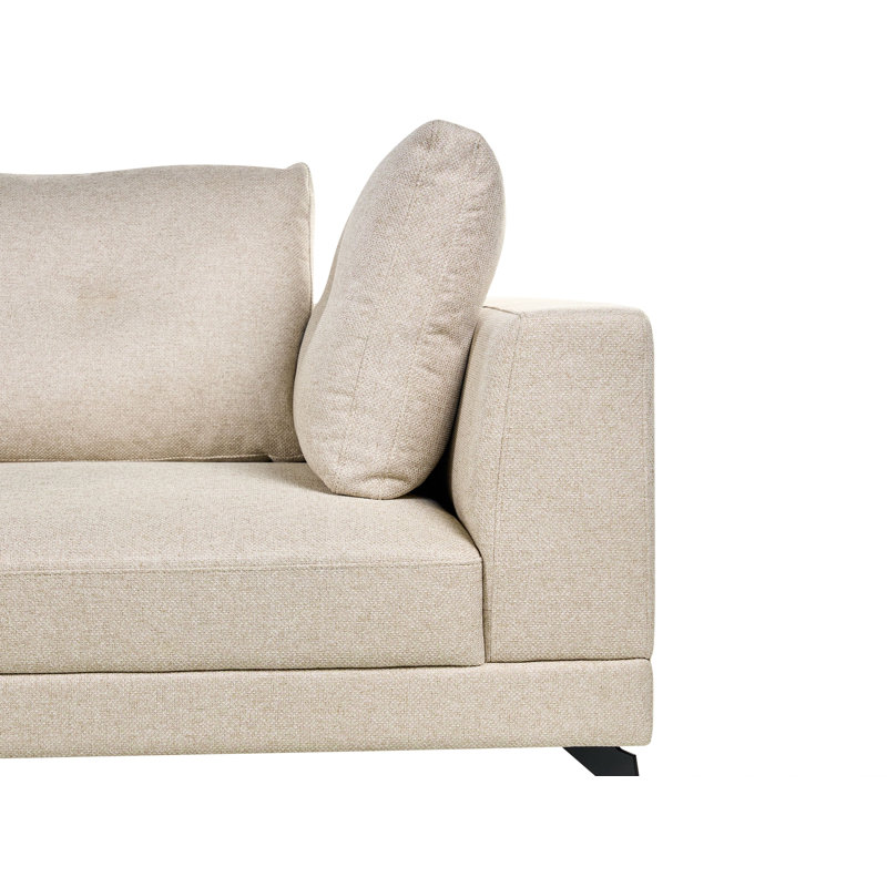 Bernardin 3 Seater Sofa & Chaise, Light Beige, Right Hand Facing