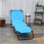 Chaises longues de piscine pliantes Outsunny, chaises de bronzage d'extérieur avec dossier inclinable à 5 niveaux, structure en acier pour la plage, la cour, le patio et le bleu ciel