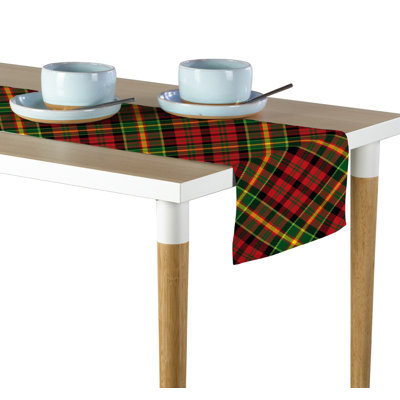 Humphery Christmas Plaid Table Runner