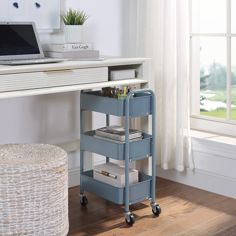 Chariot utilitaire roulant, Bleu