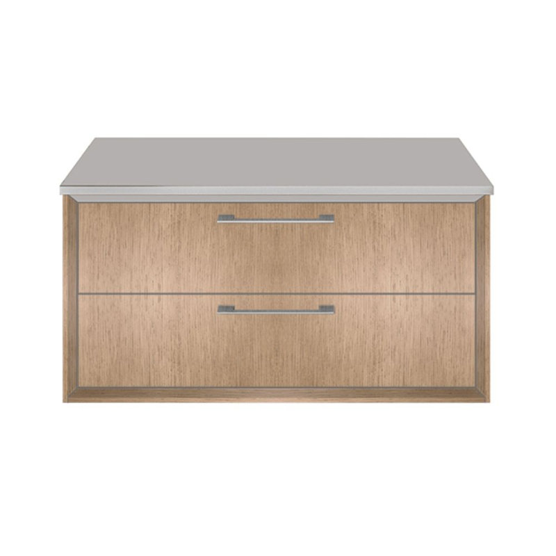 Gemelli 24" W x 12" H Wall Mounted Bathroom Cabinet, Weathered Oak