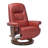 Upholstered Recliner with Flip-Up Footrest, Swivel Recliner 