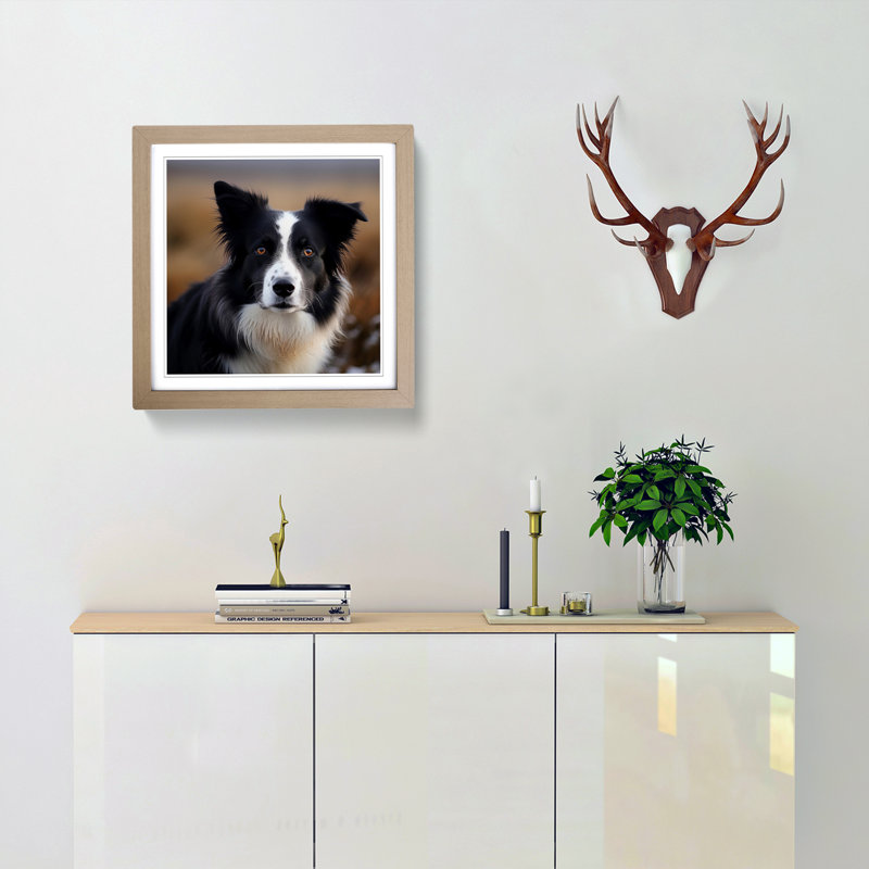 Single Picture Frame Print on Wood, Oak