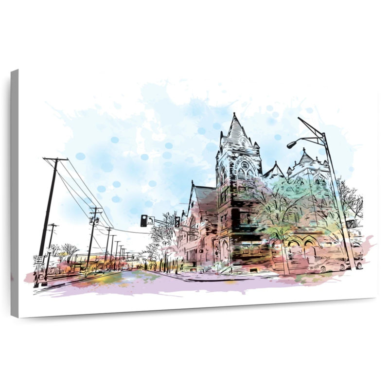 Sirci Fort Wayne Street Corner, H 16 po x l 24 po