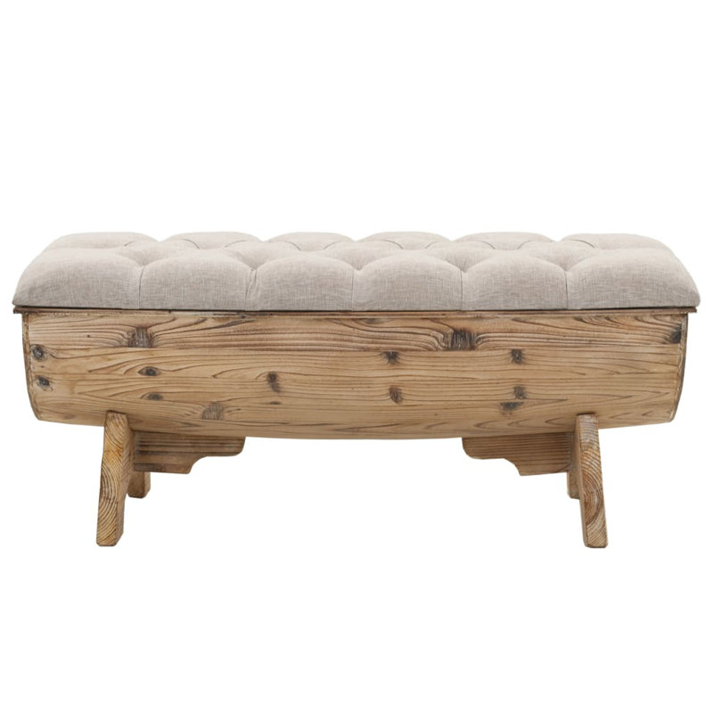Banc de rangement en sapin massif 40,6 "