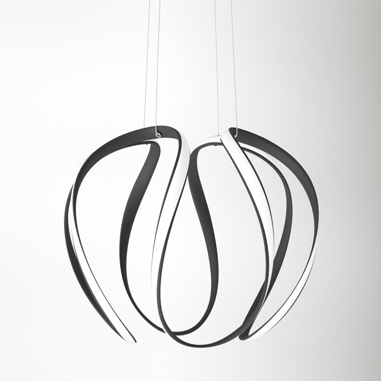 Single Light Metal Dimmable LED Geometric Chandelier