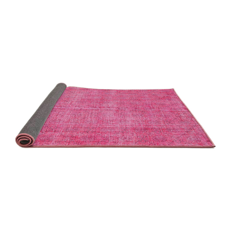 Tapis traditionnel rose, Rond 4 pi
