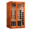 Dynamic Saunas Santiago 2-Person Full Spectrum Near Zero EMF FAR IR Sauna in Canadian Hemlock
