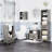 Bathroom Sink Storage With 2 Doors And Shelf, Gray Vanity Cabinet Open Shelf Unit