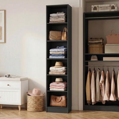 Closet System With Open Shelves