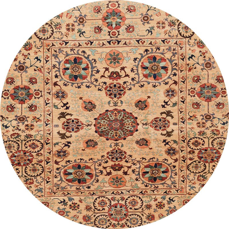 Abstract Indoor Rug, Round 4'