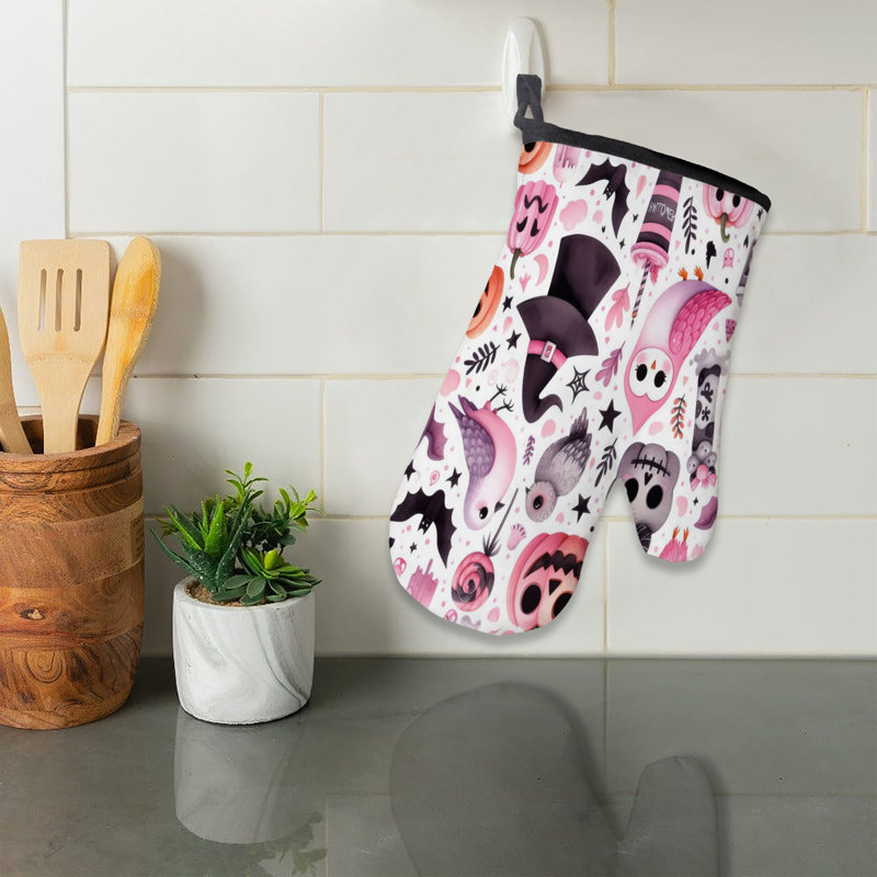 Pink Witchcraft Oven Mitt Cotton Twill
