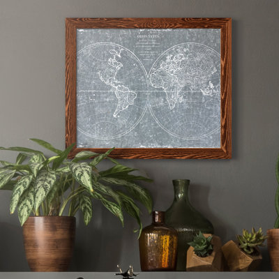 " Galvanized World Map "