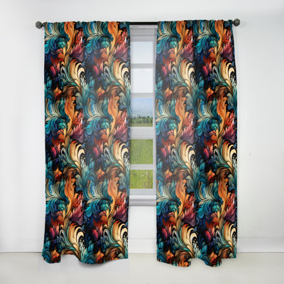 Contemporary Fusion Paisley Pattern - Glam Curtain - Velvet Room Darkening - 1 panel