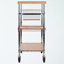 Chariot utilitaire à 2 tablettes avec roulettes au fini naturel Madera, H 38,40 po x l 26,60 po x P 17,40 po Madera