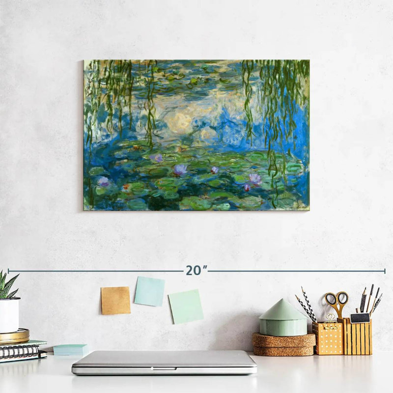 " Water Lilies ", 8" H x 12" W x 1" D