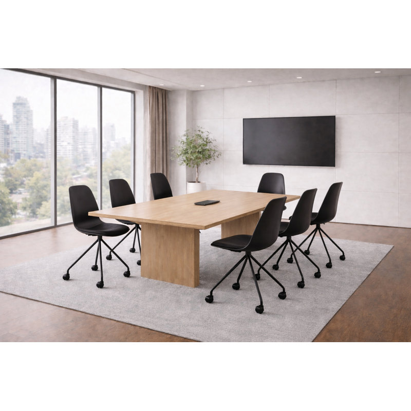 Chaise de bureau moderne sans accoudoirs Harsimar, Noir
