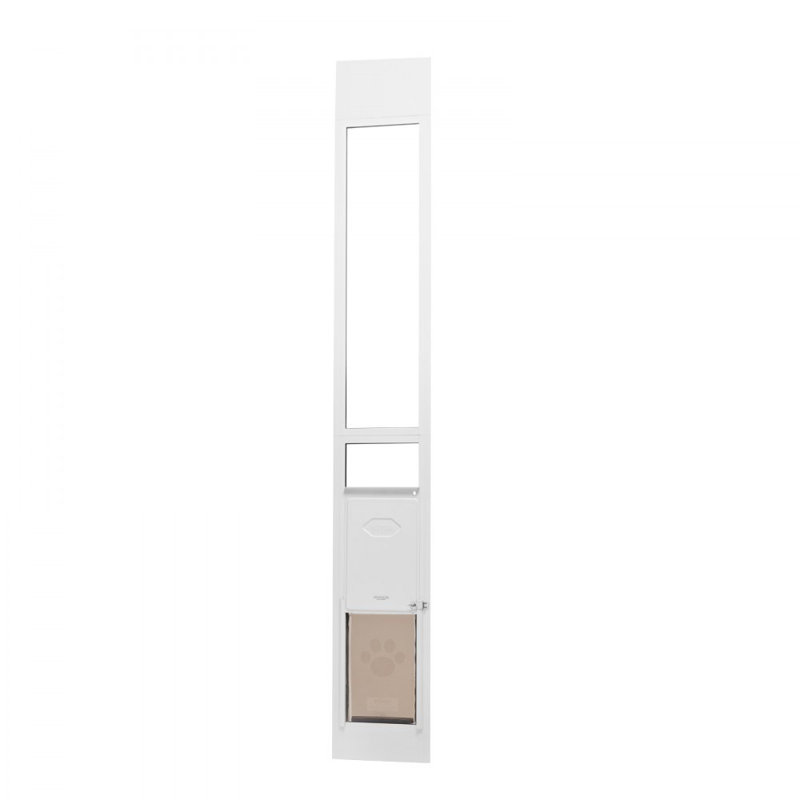 Dog Door for Sliding Glass Door 75 7/8"-80 11/16" Adjustable Height M
