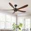 Ventilateur de plafond en bois 62 pouces sans lumière avec télécommande