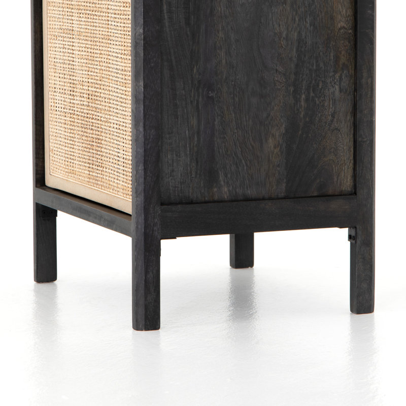 Sydney Nightstand, Left, Black Wash/Natural
