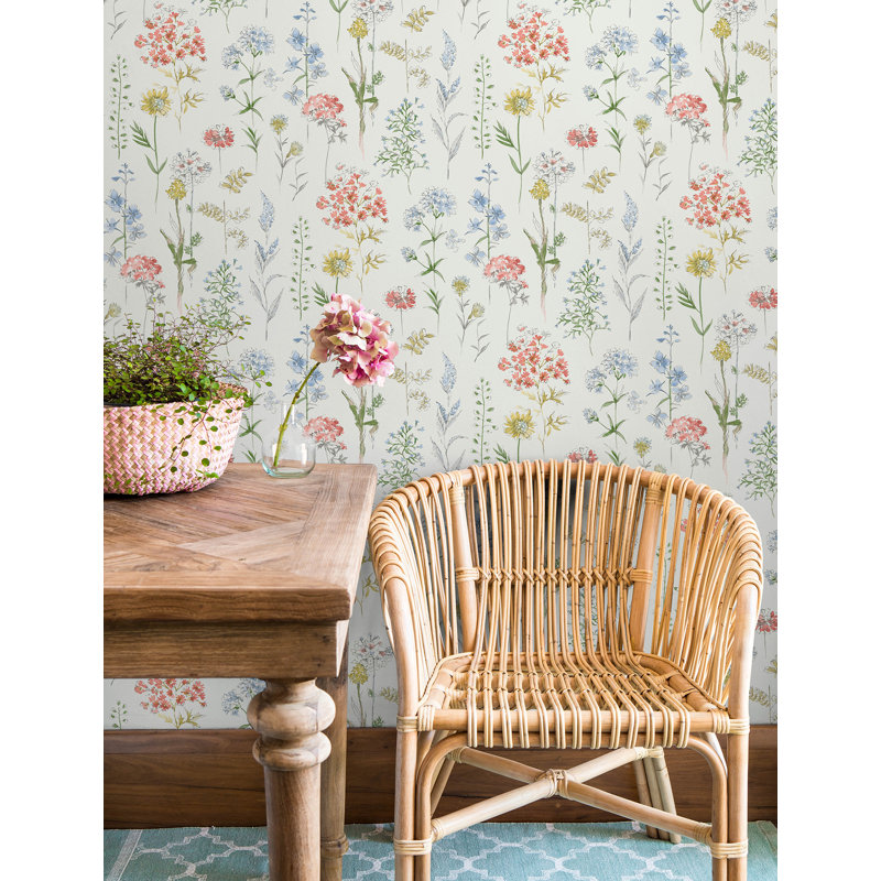 Papier peint Bergamot Wildflower, Rouge
