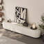 Meuble télé simple en bois massif de style crème-1637038681