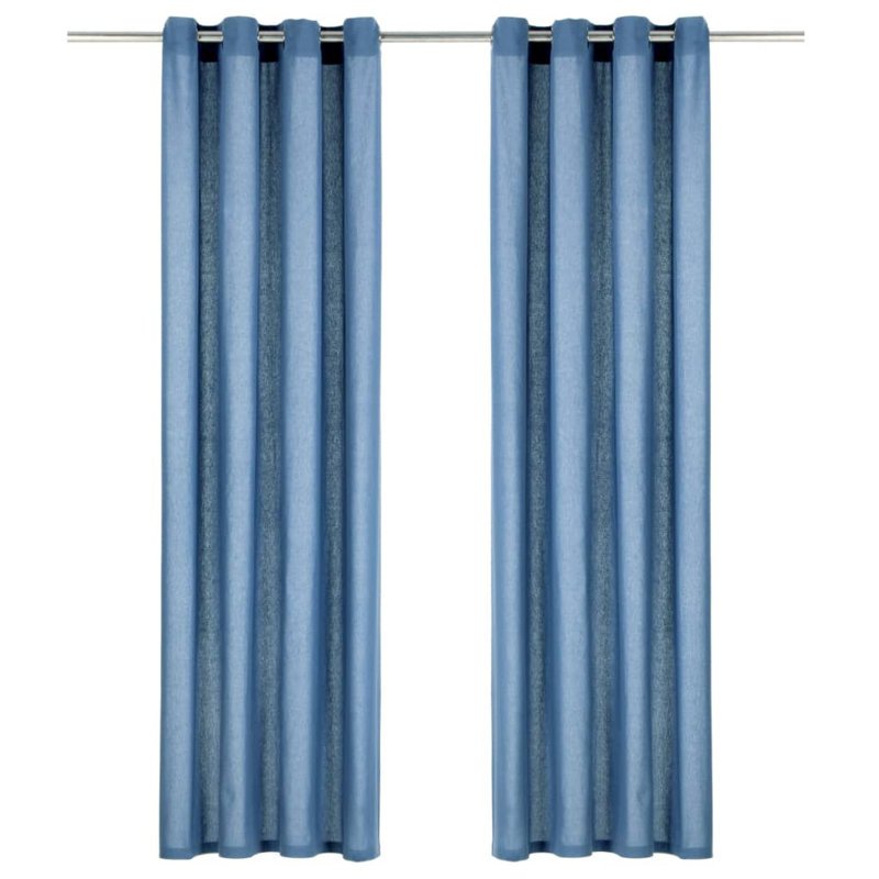 Nowicki Cotton Room Darkening Curtain Pair, Pink, 140 W x 245 D cm