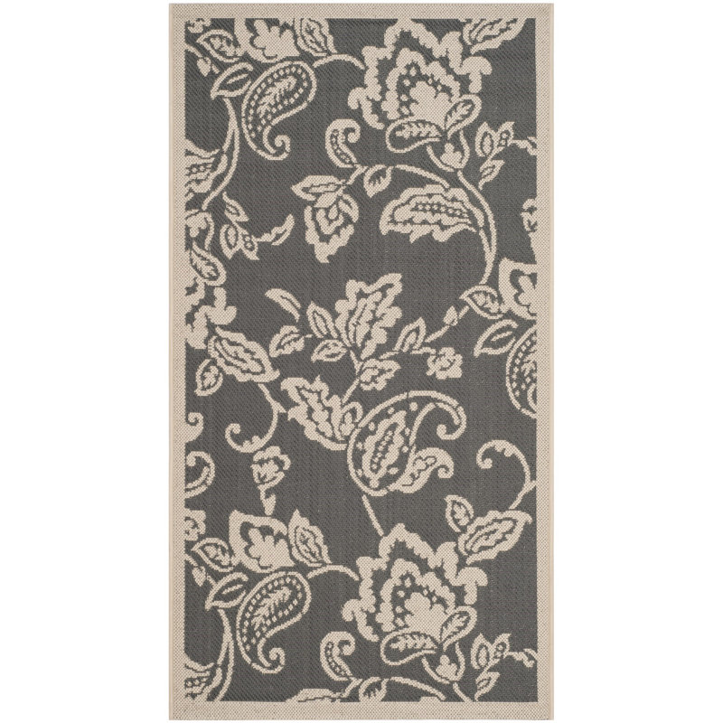 Tapis de zone anthracite highland lily, Rectangle 8 pi x 11 pi 2 po