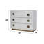 Armoire console en bois composite avec tiroir extérieur en simili crocodile argenté