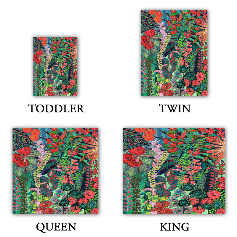Ensemble de housse de couette en microfibre DiaNoche par Sonia Begley - Tropical Night Jungle
