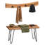 Ensemble de banc 36 po avec crochets en épingle Live Edge