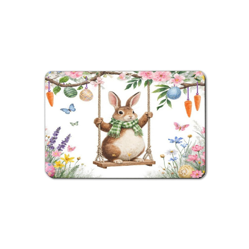 Bunny on Swing Bath Mat, 16 x 24 inch