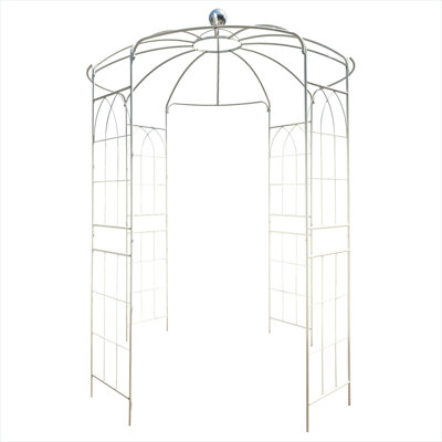 Arche de jardin en métal avec finition thermolaquée et installation sans creusage pour les mariages et les événements de jardin