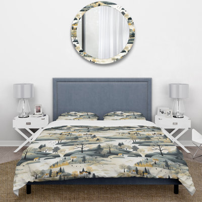 Summer Scandinavian Landscape II Duvet Cover