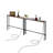 Narrow Console Table, 2 Pack Behind Couch Table with Power Outlets, 1-Tier Long Entryway Table, Narrow Sofa Table with Metal Frame and Charge Station, Hallway, Living Room, Designed for Entryway