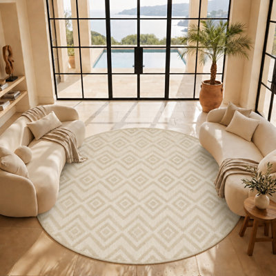 Tapis intérieur / extérieur à motif géométrique Klowie