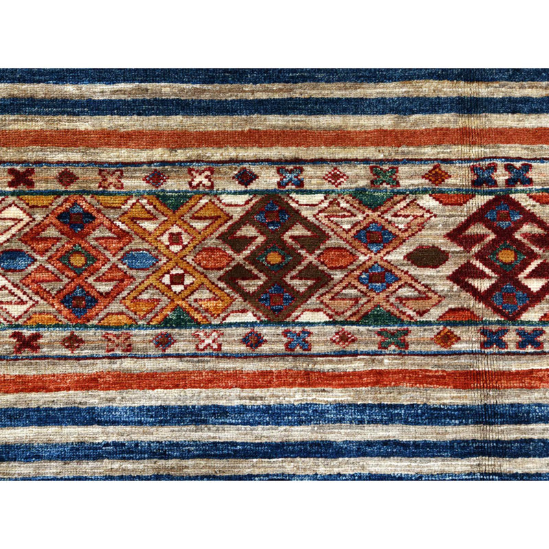 Tapis super en laine noué à la main 8 pi 5 po x 10 po Super Kazak Khorjin A21DDEDB354E4F91A7C8C517DC345766