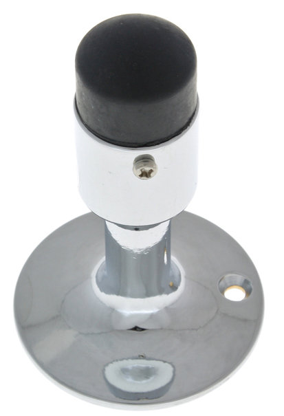 Solid Brass Baseboard Stop, Polished Chrome