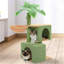 Arbre à chat 43 po pour chats d'intérieur, arbre à chat avec poteaux à griffer, 2 grands condos et hamac profond, arbre d'activités pour chatons