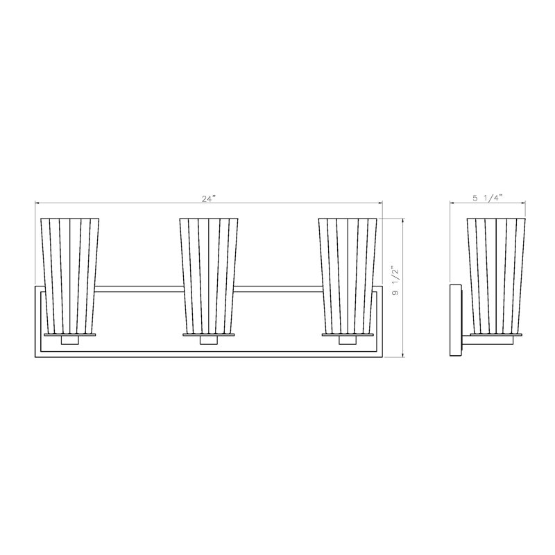Meuble-lavabo 3 lumières Esma, Nickel brossé