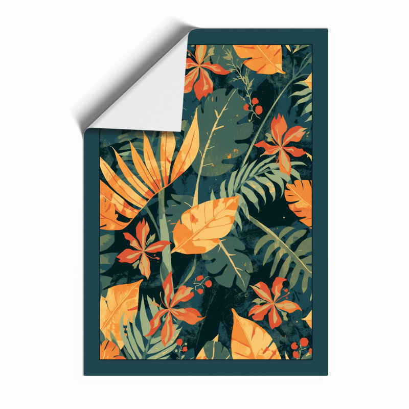 Floral Garden Tropical - Framed Print, Unframed, A1 - 84.1 x 59.4 cm
