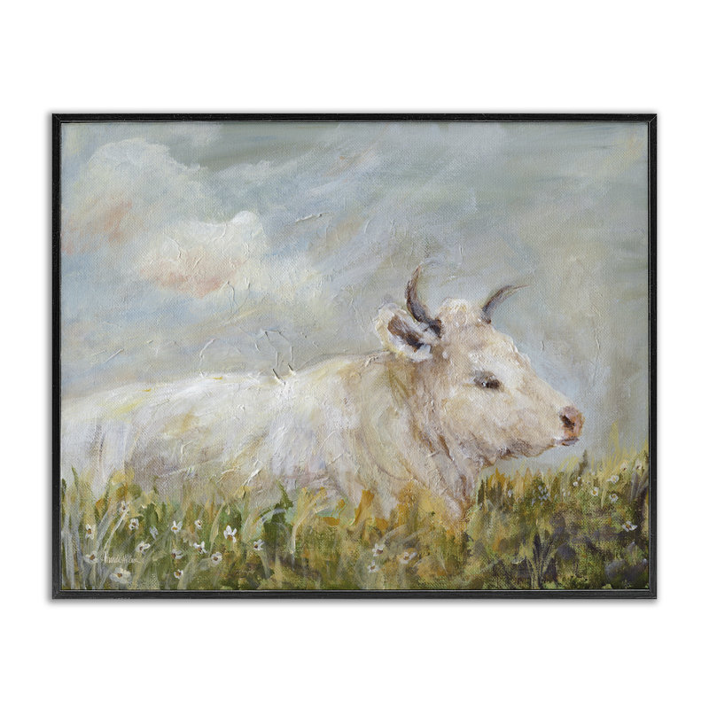  Art de giclée encadrée par un bouvillon de soleil subtil par Amanda Hilburn, H 24 po x l 30 po, Giclée encadrée noir minuit
