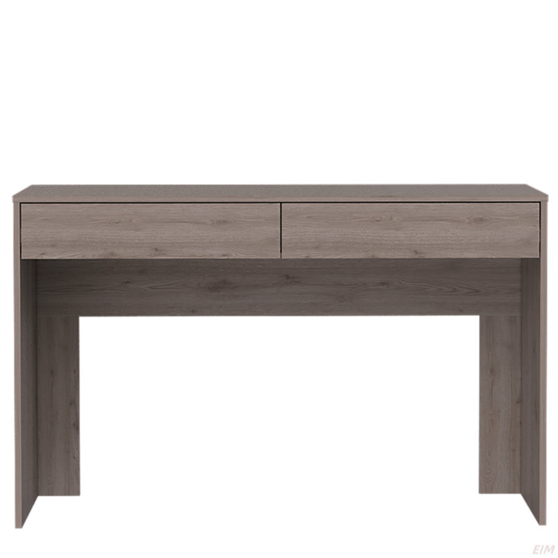 Bureau d'ordinateur avec deux tiroirs (bureau), Gris