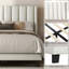 Upholstered Bed Frame with Channel Tufted Headboard-151398449-186350487