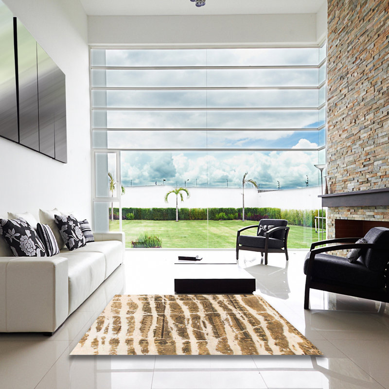 Tapis abstrait moderne 992, Carré 5 pi