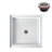 36 in. x 36 in. Alcove Acrylic Shower Base in Glossy White With Center Drain, Drain Included-114639110