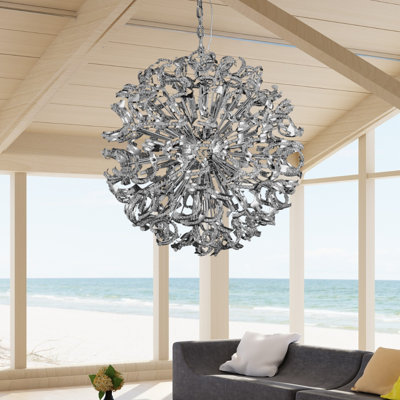 Modern 21-lights Empire Chandelier With Crystal Accents