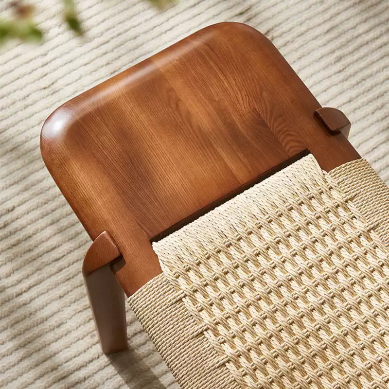 Modern Minimalist Bench, Beige;Nut-Brown